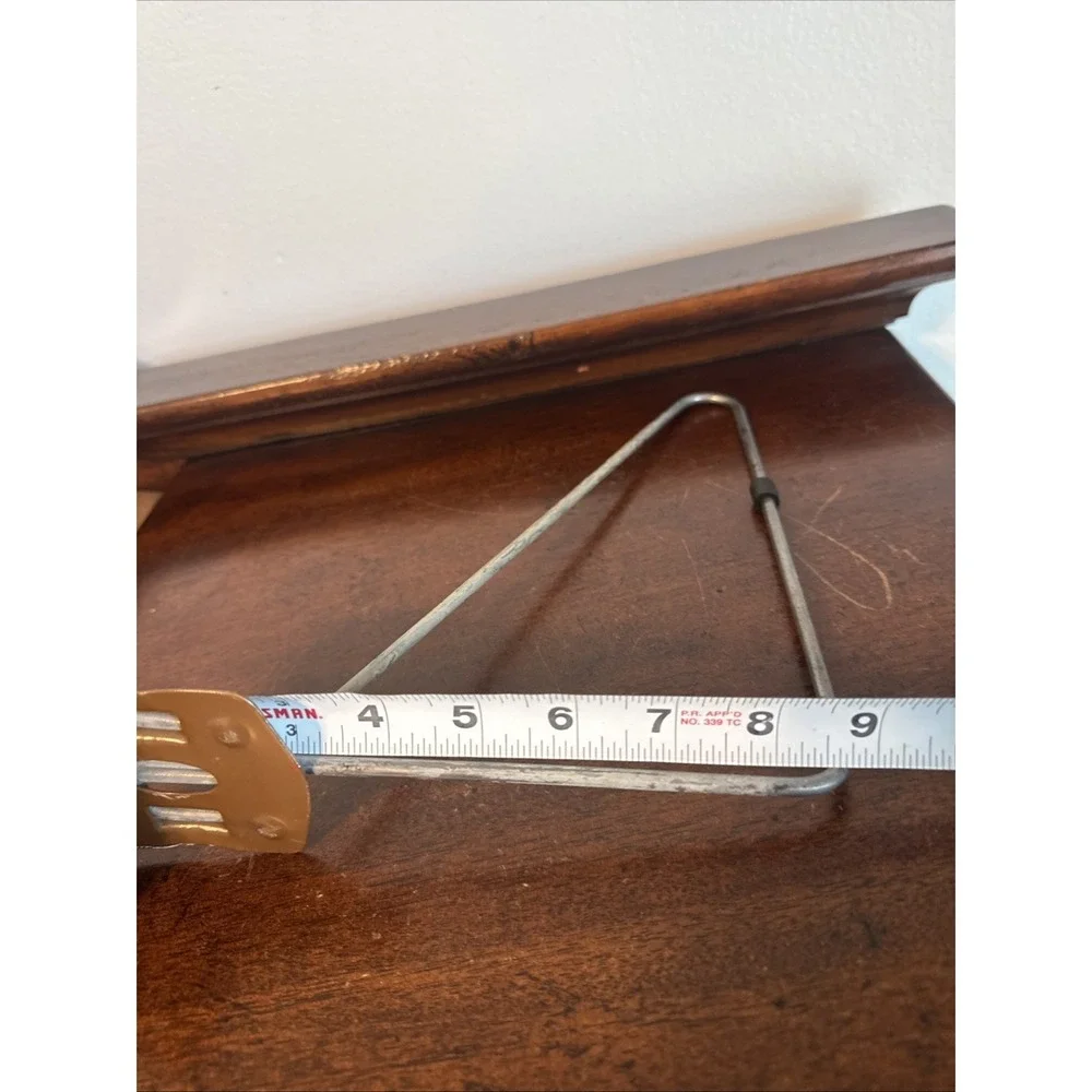 2- Vintage Over The Door Hanger Curved Straight Retro Metal